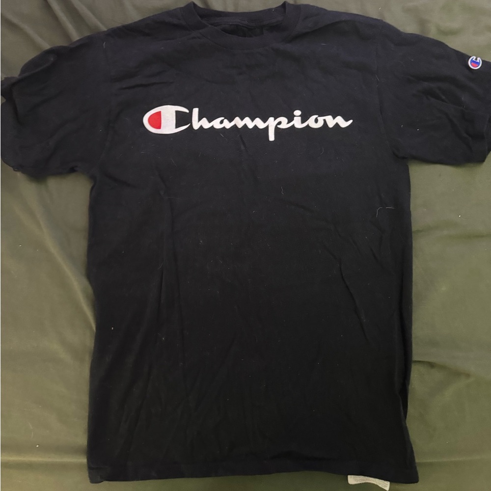 Men’s Black Champion Tee S